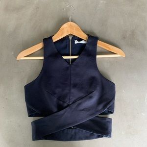 NWOT N/Nicholas Navy Blue Cropped Top